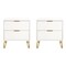 Manhattan Comfort DUMBO 2.0 Modern Nightstand with 2 Drawer and Metal Feet - Set of 2